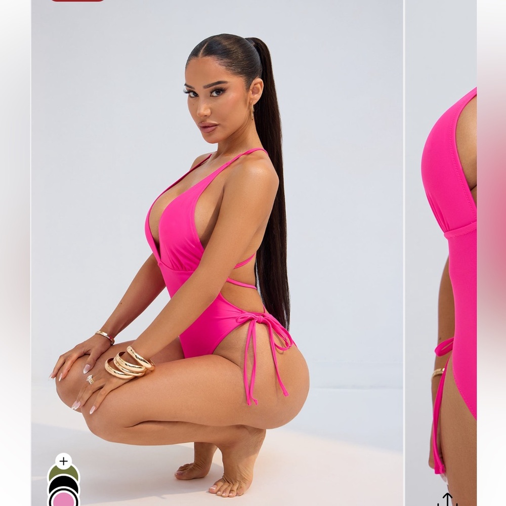 Fashion Nova Hot Pink One Piece Swimsuit